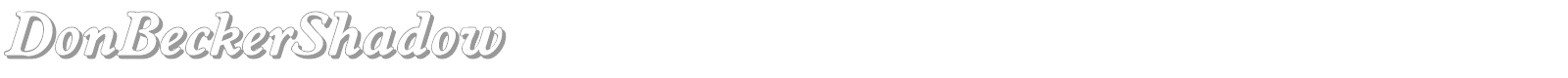DonBeckerShadow font preview