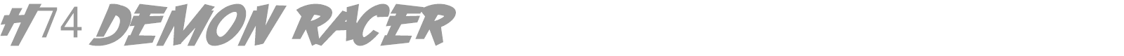 H74 Demon Racer font preview