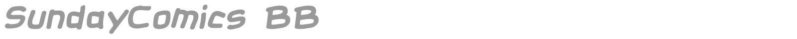 SundayComics BB font preview