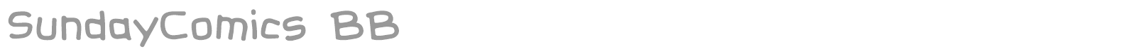 SundayComics BB font preview