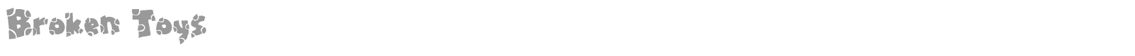 Broken Toys font preview