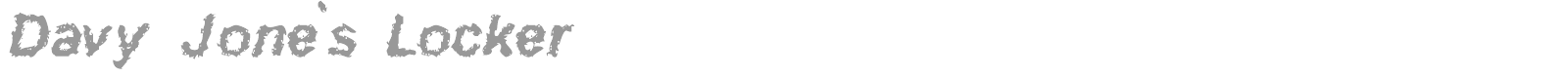 Davy Jone's Locker font preview