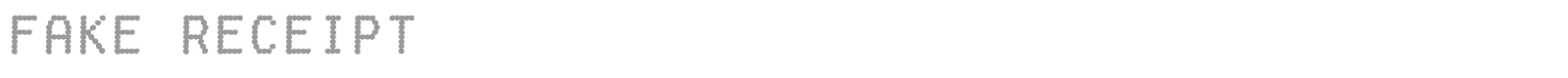 Fake Receipt font preview