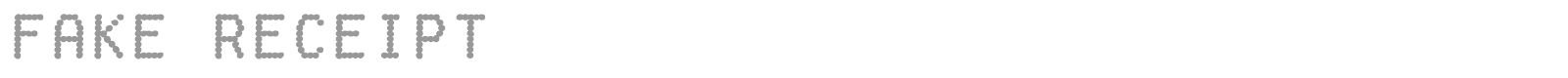 Fake Receipt font preview