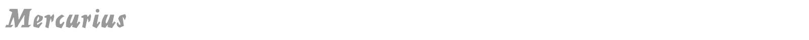 Mercurius Regular font preview