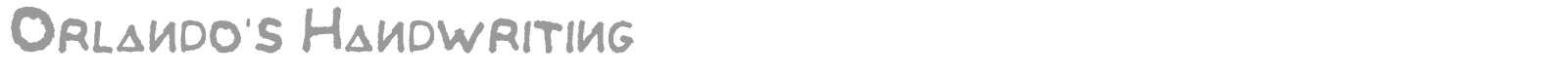 Orlando's Handwriting font preview