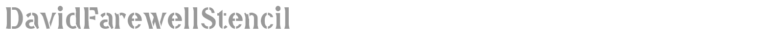 DavidFarewellStencil font preview