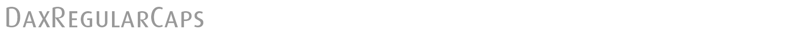 DaxRegularCaps font preview
