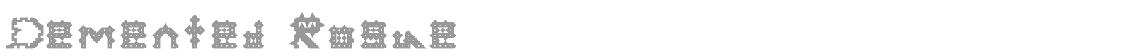 Demented Rogue font preview