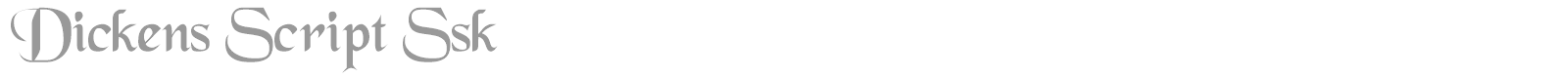 DickensScriptSSK font preview