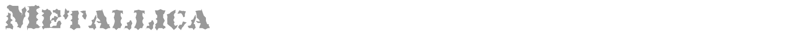 Metallica font preview