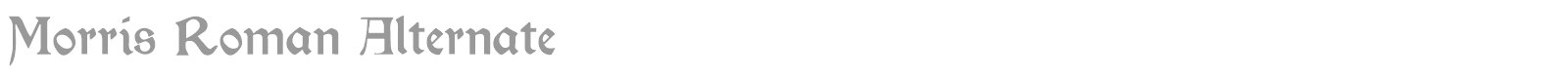 Morris Roman Black font preview