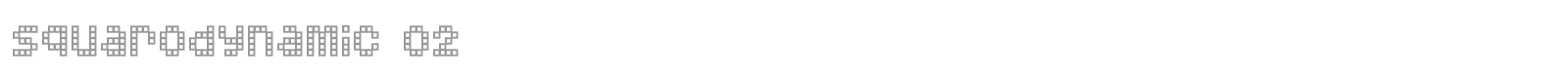 Squarodynamic font preview