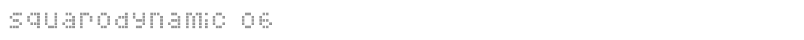 Squarodynamic font preview