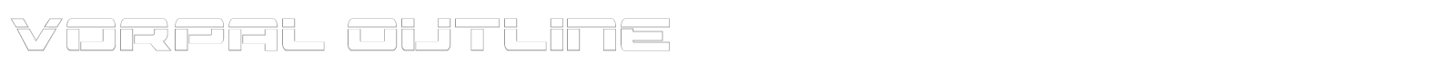 Vorpal Outline font preview