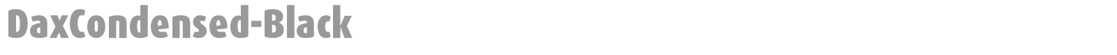 DaxCondensed-Black font preview