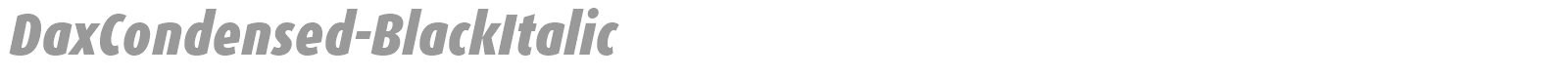 DaxCondensed-BlackItalic font preview