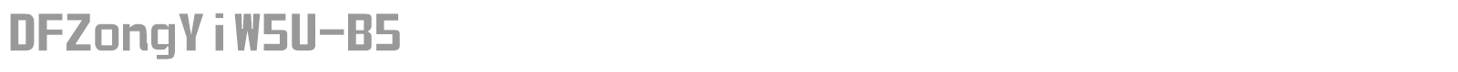DFZongYiW5U-B5 font preview