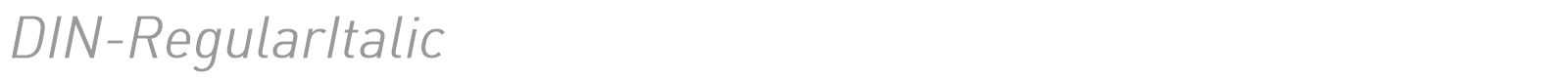DIN-RegularItalic font preview