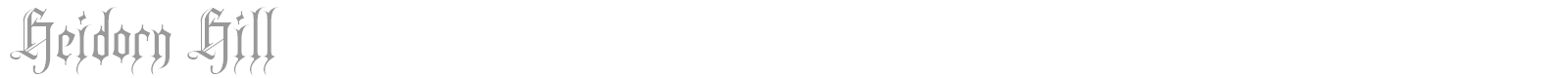 Heidorn Hill font preview