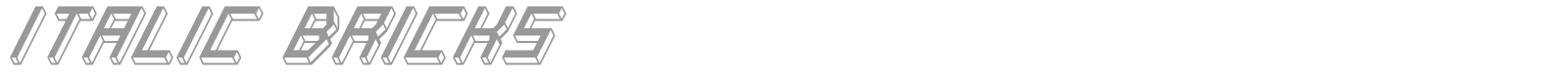 Italic Bricks font preview