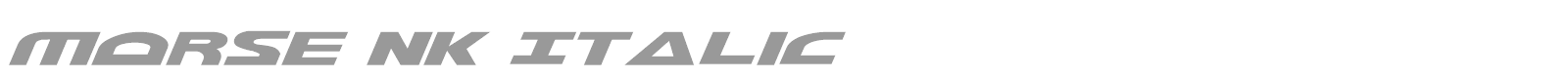 Morse NK Italic font preview