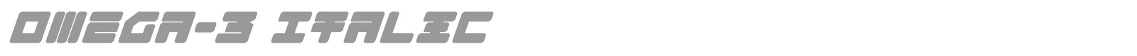 Omega-3 Italic font preview