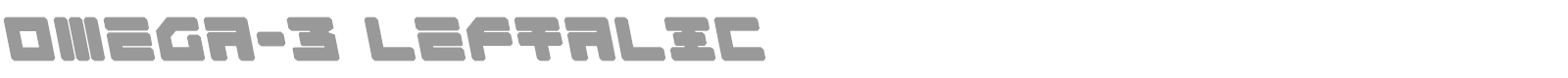 Omega-3 Leftalic font preview