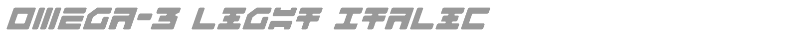Omega-3 Light Italic font preview