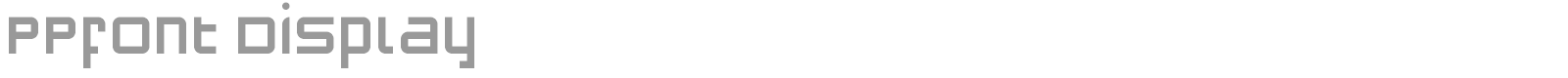 PPfont Display font preview
