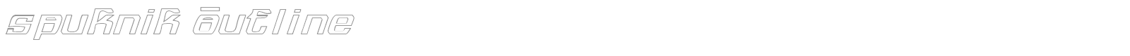 spuknik outline font preview
