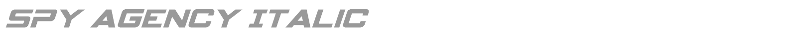 Spy Agency Italic font preview