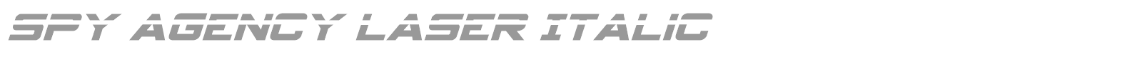Spy Agency Laser Italic font preview