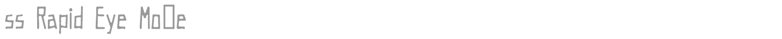 ss Rapid Eye Mo font preview