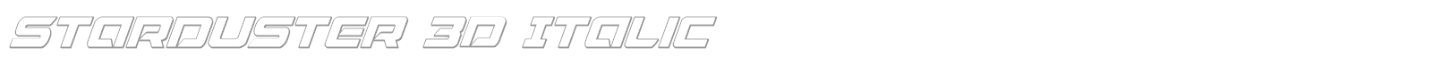 Starduster 3D Italic font preview