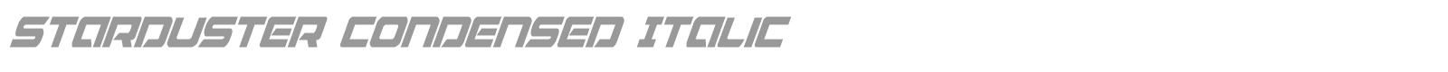 Starduster Condensed Italic font preview