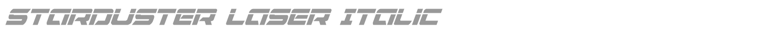 Starduster Laser Italic font preview