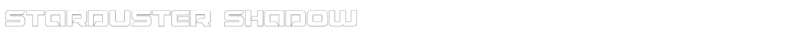 Starduster Shadow font preview
