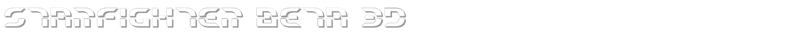 Starfighter Beta 3D font preview
