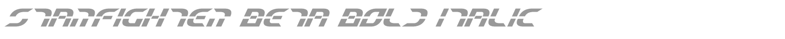 Starfighter Beta Bold Italic font preview