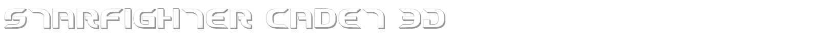 Starfighter Cadet 3D font preview