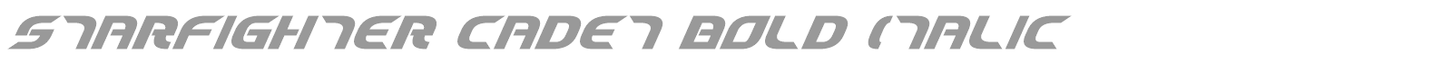 Starfighter Cadet Bold Italic font preview