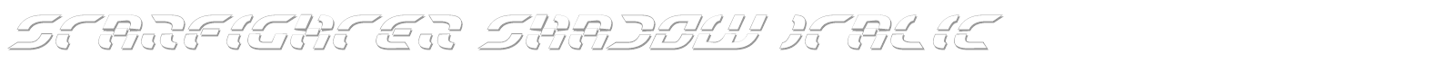 Starfighter Shadow Italic font preview