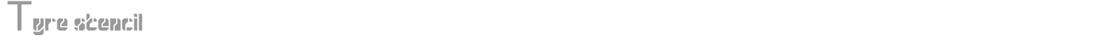 Tyre stencil font preview