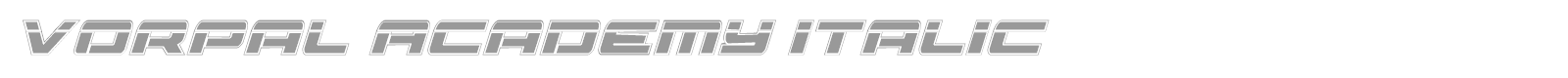 Vorpal Academy Italic font preview