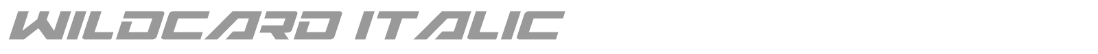 Wildcard Italic font preview