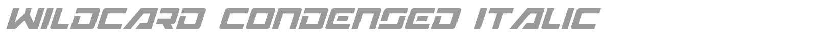 Wildcard Laser Italic font preview
