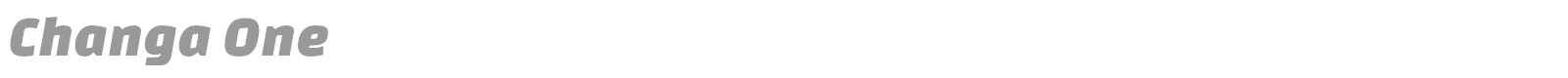Changa One font preview