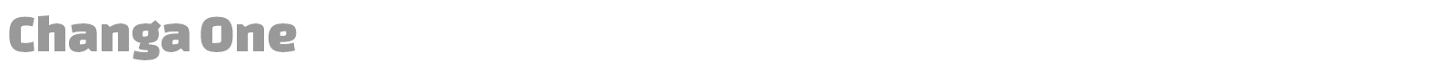 Changa One font preview