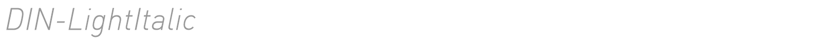 DIN-LightItalic font preview